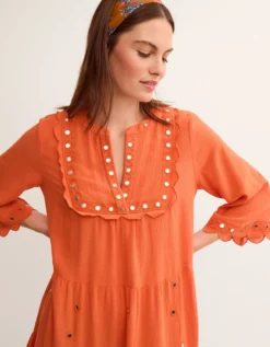 Maddie Mirror Midi Kaftan Orange