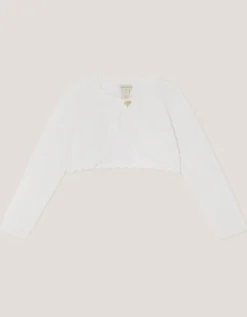 Maeve Bow Button Cardigan Ivory