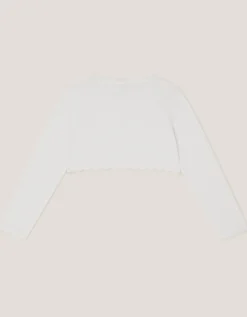 Maeve Bow Button Cardigan Ivory