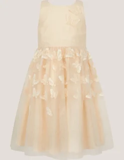 Mapel Butterfly Tulle Dress Natural