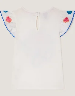 Mermaid Beaded T-Shirt Ivory