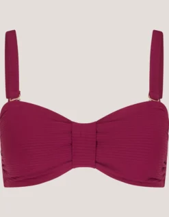 Mia Bandeau Bikini Top Red