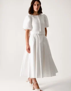 Mia Puff Sleeve Wedding Jacket Ivory