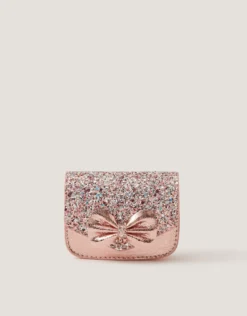 Mini Glitter Bow Metallic Bag