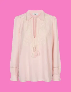 Moliin Vaeda Embroidered Cotton Shirt Pink