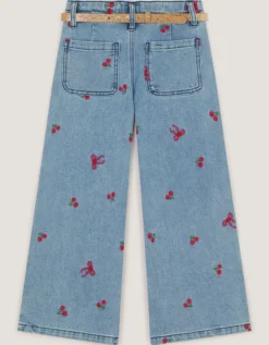 Mon Cheri Embroidered Jeans Blue