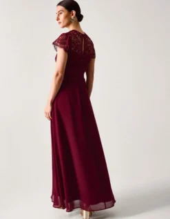 Monica Lace Bridesmaid Dress Red