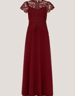 Monica Lace Bridesmaid Dress Red