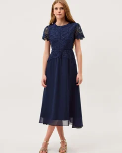 Monica Lace Prom Dress Blue