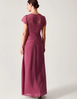 Monike Short Sleeve Lace Bridesmaid Dress