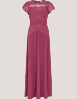 Monike Short Sleeve Lace Bridesmaid Dress