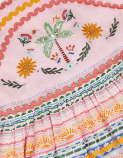 Monsoon x Charlie Taylor Print Tiered Dress Ivory