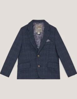 Oliver Check Pocket Detail Blazer Blue
