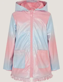 Ombré Shimmer Raincoat Pink