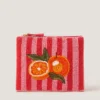 Orange Beaded Pouch
