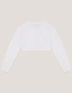 Ottilie Appliqué Rose Cardigan White