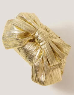 Oversized Bow Metallic Bag