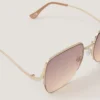 Oversized Metal Sunglasses