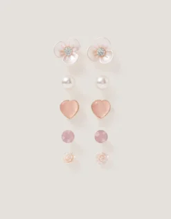 5-Pack Bridesmaid Stud Earrings