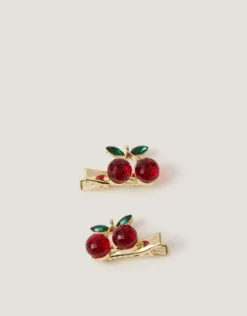 2-Pack Cherry Jewel Hair Clips
