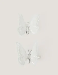 2-Pack Embroidered Spring Butterfly Hair Clips