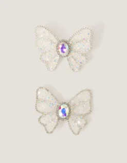 2-Pack Jewel Butterfly Hair Clips
