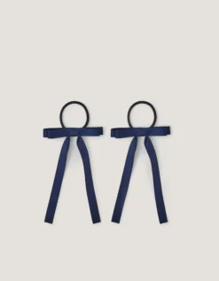 2-Pack Ribbon Bow School Hair Bands