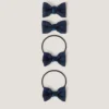 4-Pack School Bow Hair Bands & Clips