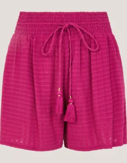 Paige High Waist Drawstring Shorts Pink