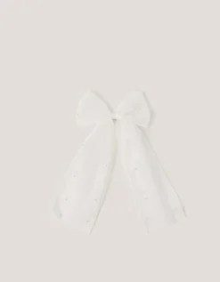 Pearl Bow Communion Hair Clip