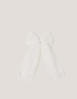 Pearl Bow Communion Hair Clip