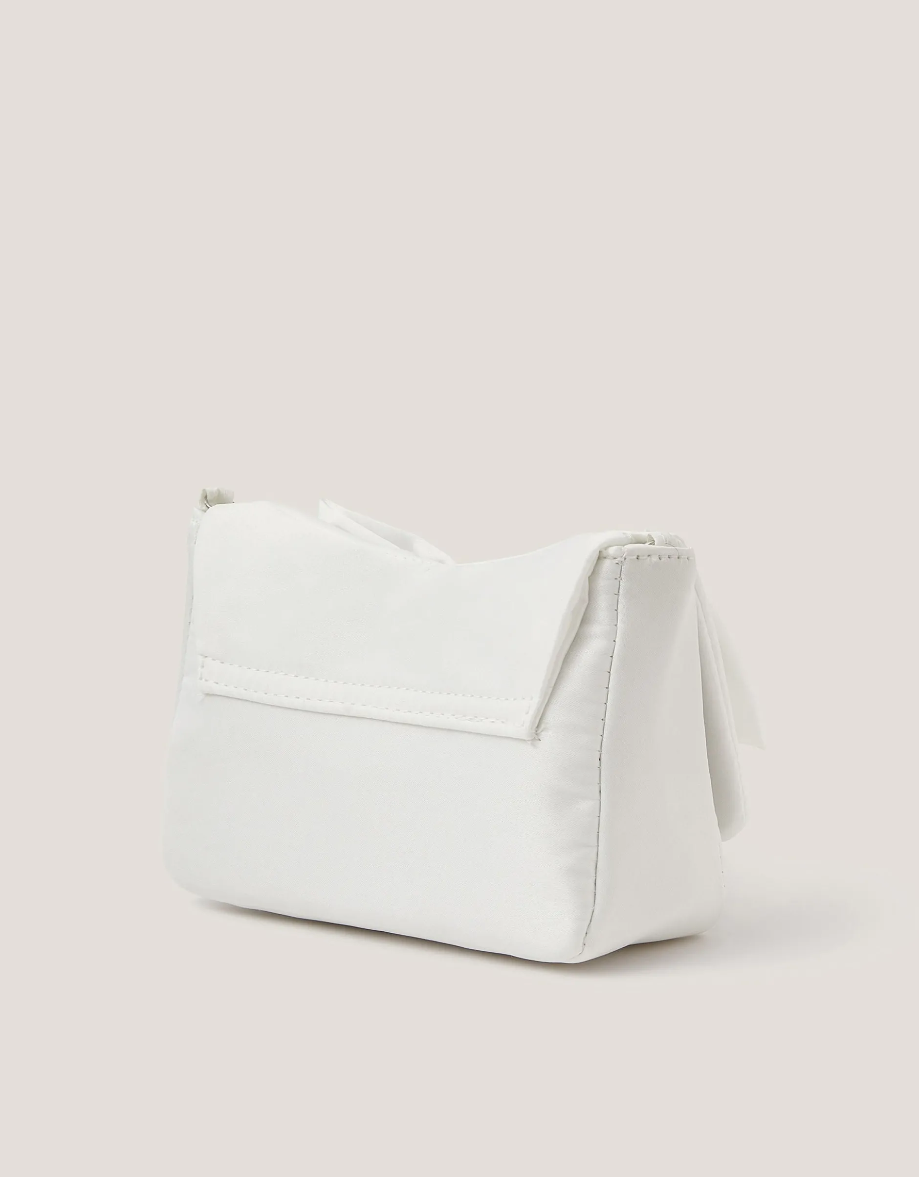 Pearl Bow Satin Bag