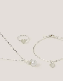 Pearl Heart Jewellery Set