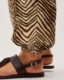 Pippa Animal Print Harem Trousers Green