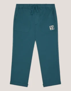 Plain Cuffed Trousers Blue