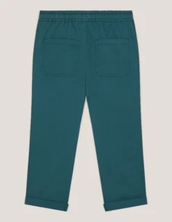 Plain Cuffed Trousers Blue