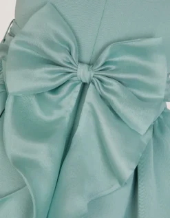 Polly Cap Sleeve Bow Party Dress Green