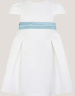 Polly Cap Sleeve Bow Party Dress Ivory