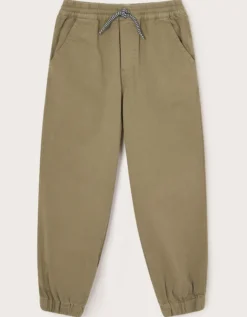 Pull-On Cuffed Trousers Natural