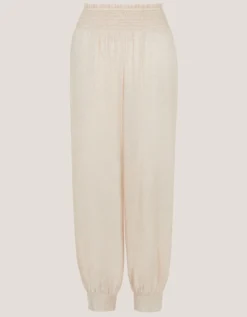 Reese Linen Blend Balloon Trousers Natural