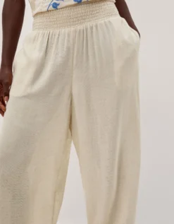 Reese Linen Blend Balloon Trousers Natural
