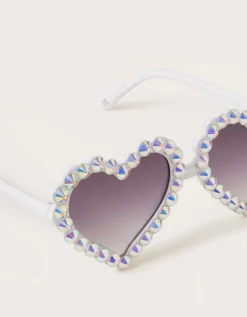 Rhinestone Heart Sunglasses