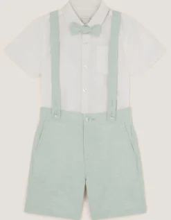 Rowan 3-Piece Short Suit with Braces Green