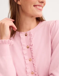 Ruby Frill Cardigan Pink