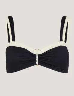 Sabrina Two Tone Bikini Top Black