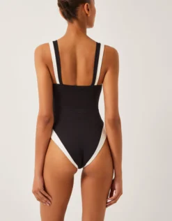 Sabrina Two Tone Swimsuit Black