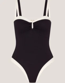 Sabrina Two Tone Swimsuit Black