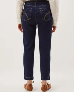 Safaia Straight Cropped Jeans Blue