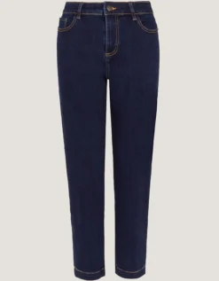 Safaia Straight Cropped Jeans Blue