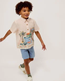 Scenic Embroidered Shirt Ivory